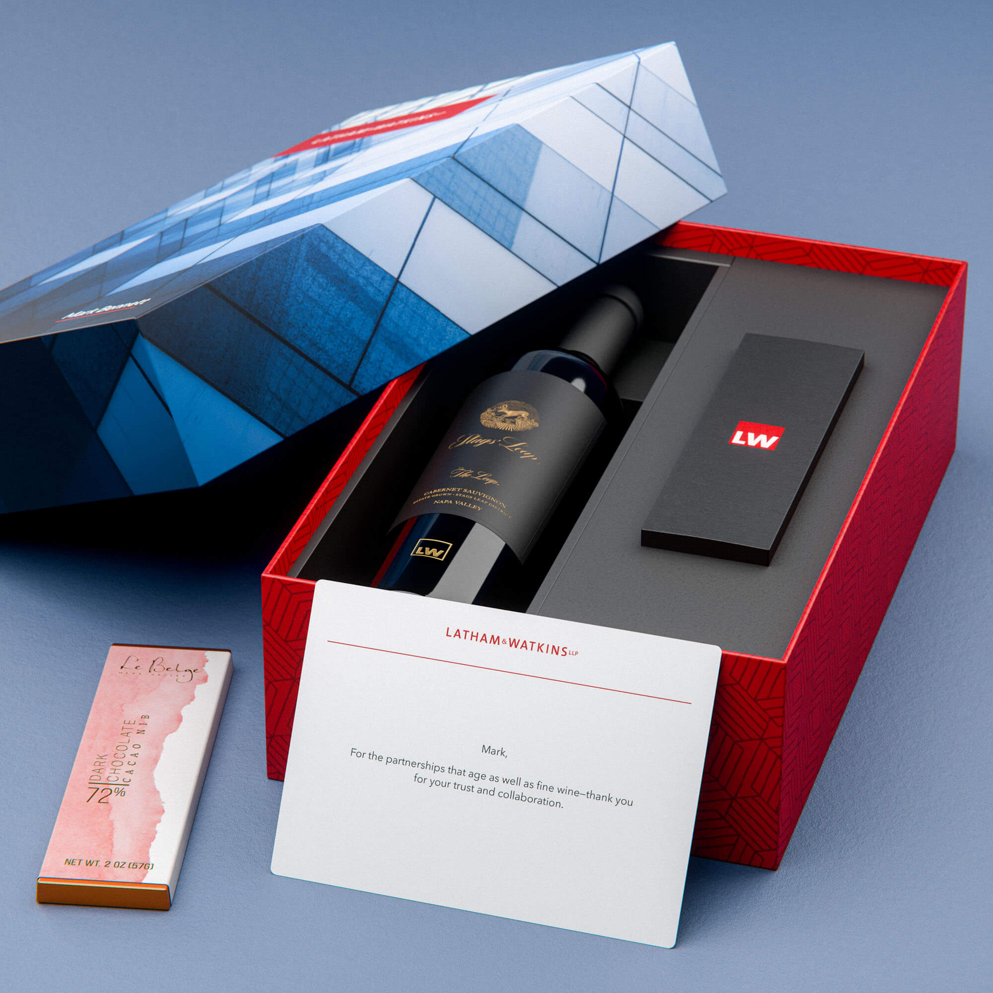 Stags' Leap The Leap Cab + LeBelge Chocolate Bars 1