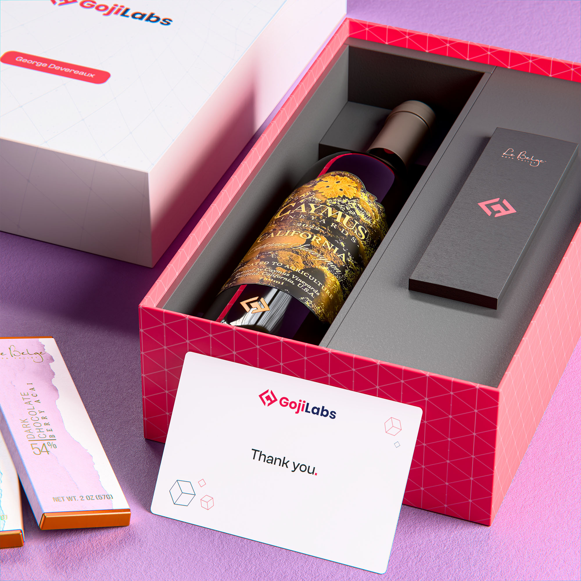Caymus Cabernet Sauvignon California + LeBelge Chocolate Bars 1