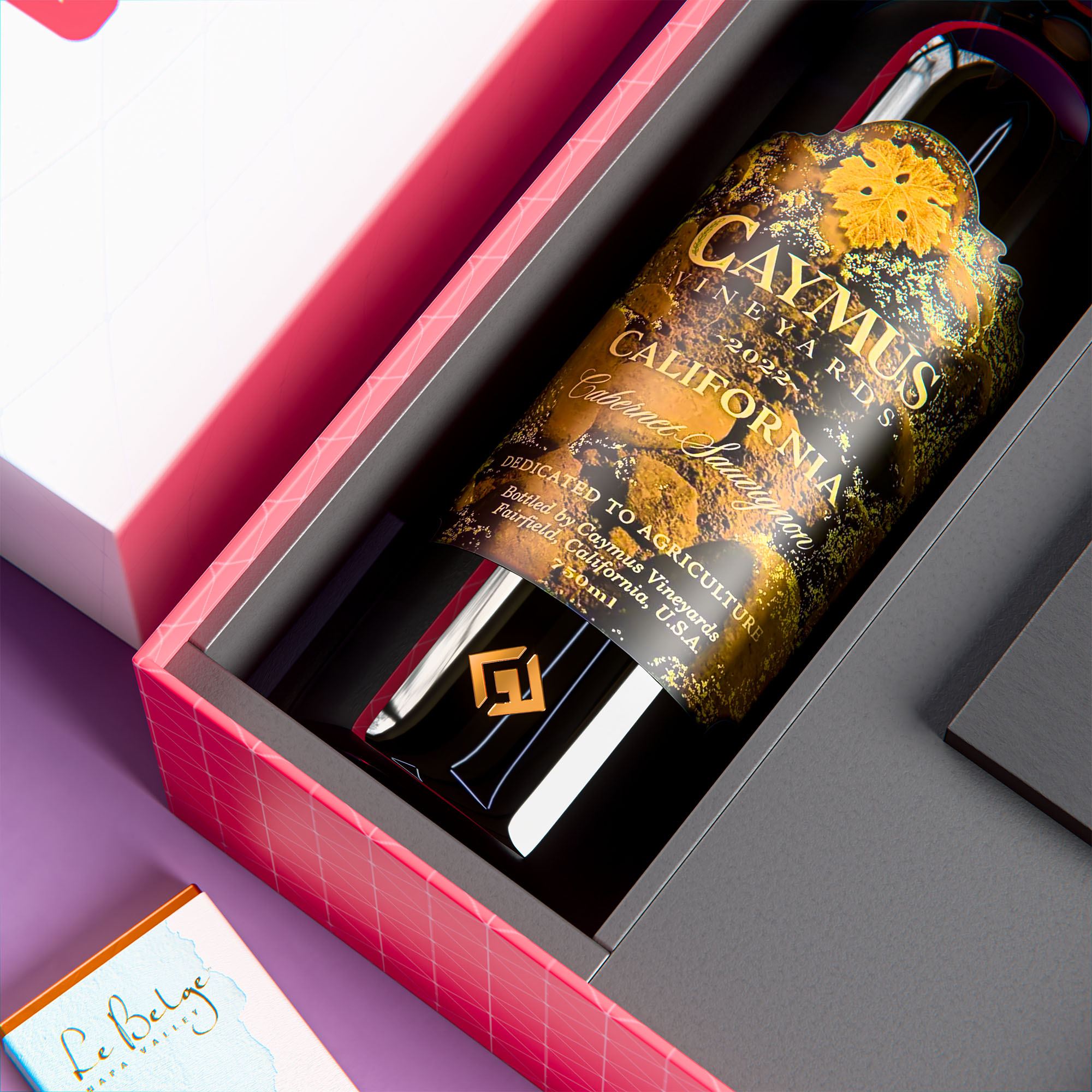 Caymus Cabernet Sauvignon California + LeBelge Chocolate Bars 2