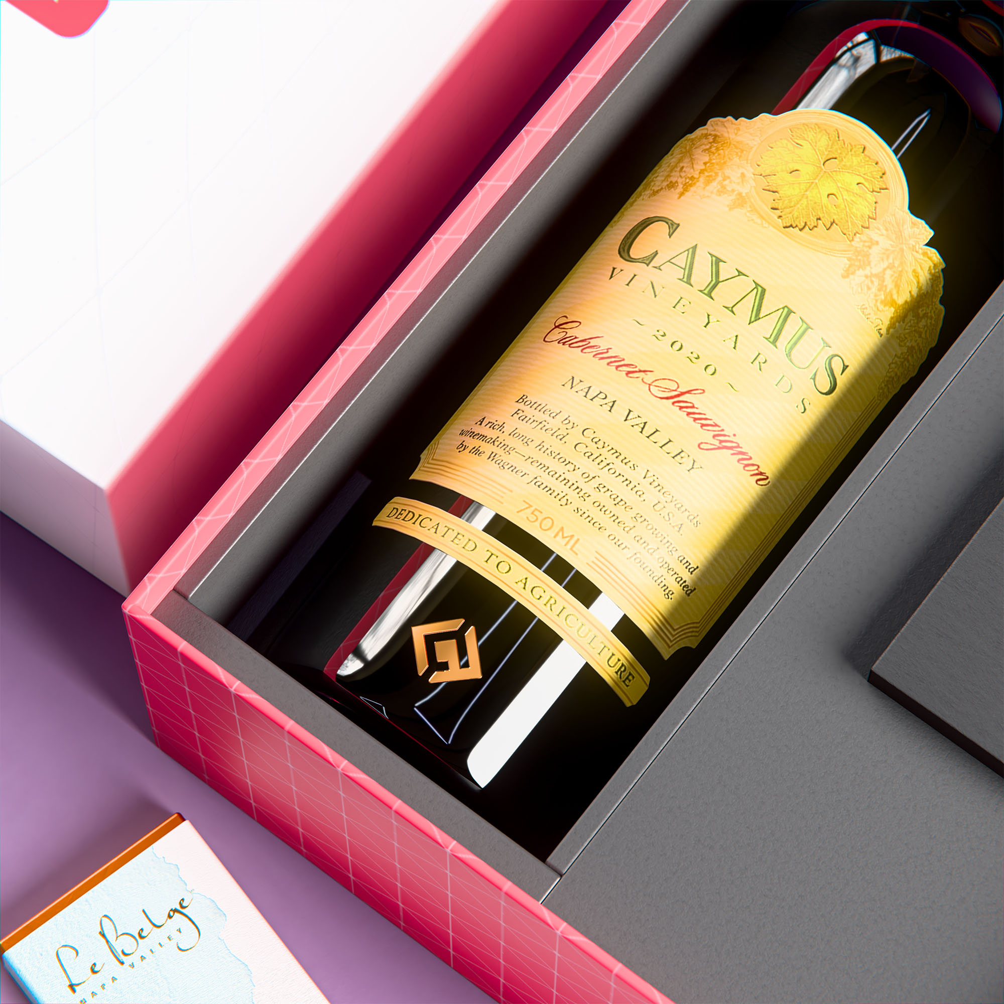 Caymus Cabernet Sauvignon Napa Valley + LeBelge Chocolate Bars 2