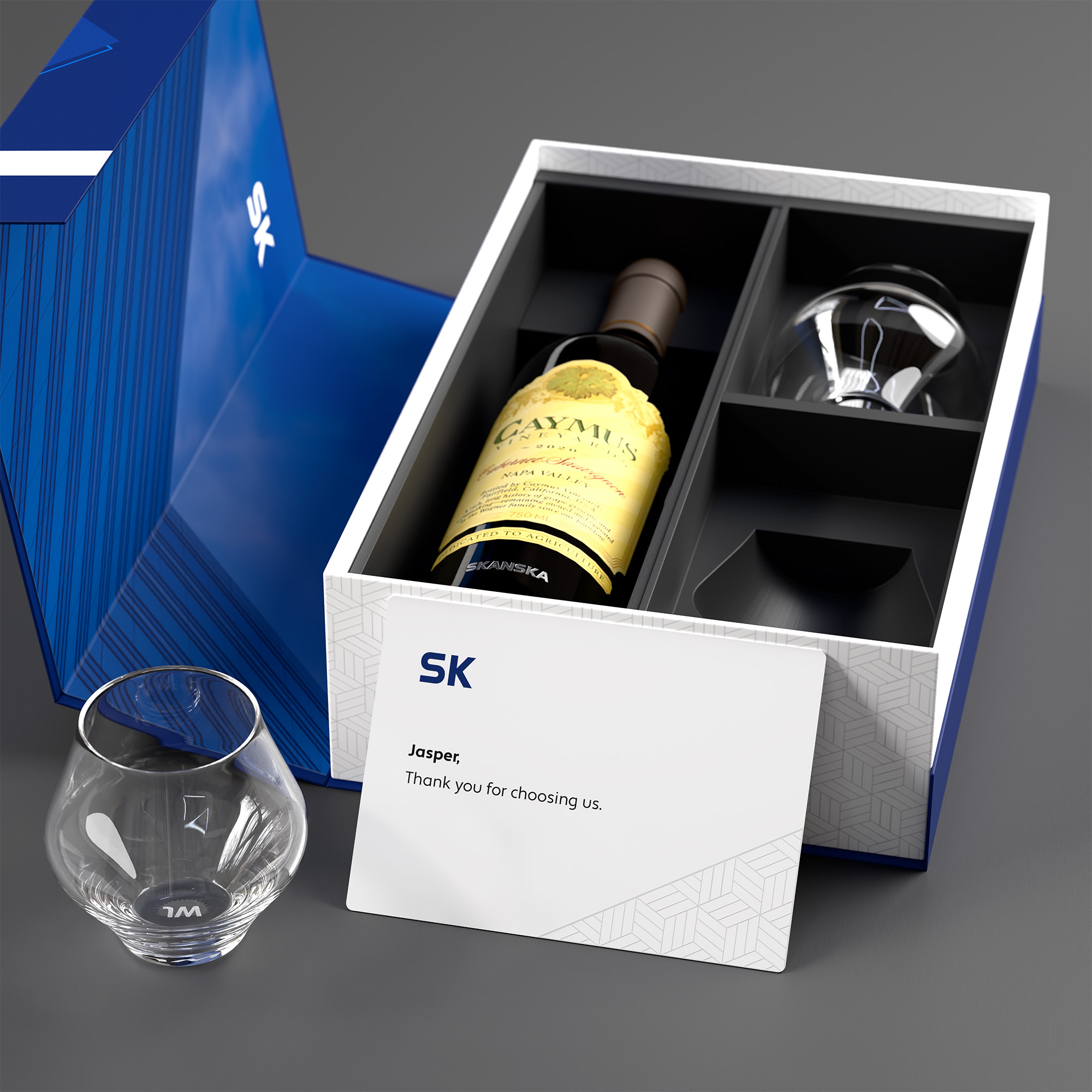 Caymus Cabernet Sauvignon Napa Valley + Supremo Stemless Glasses 1