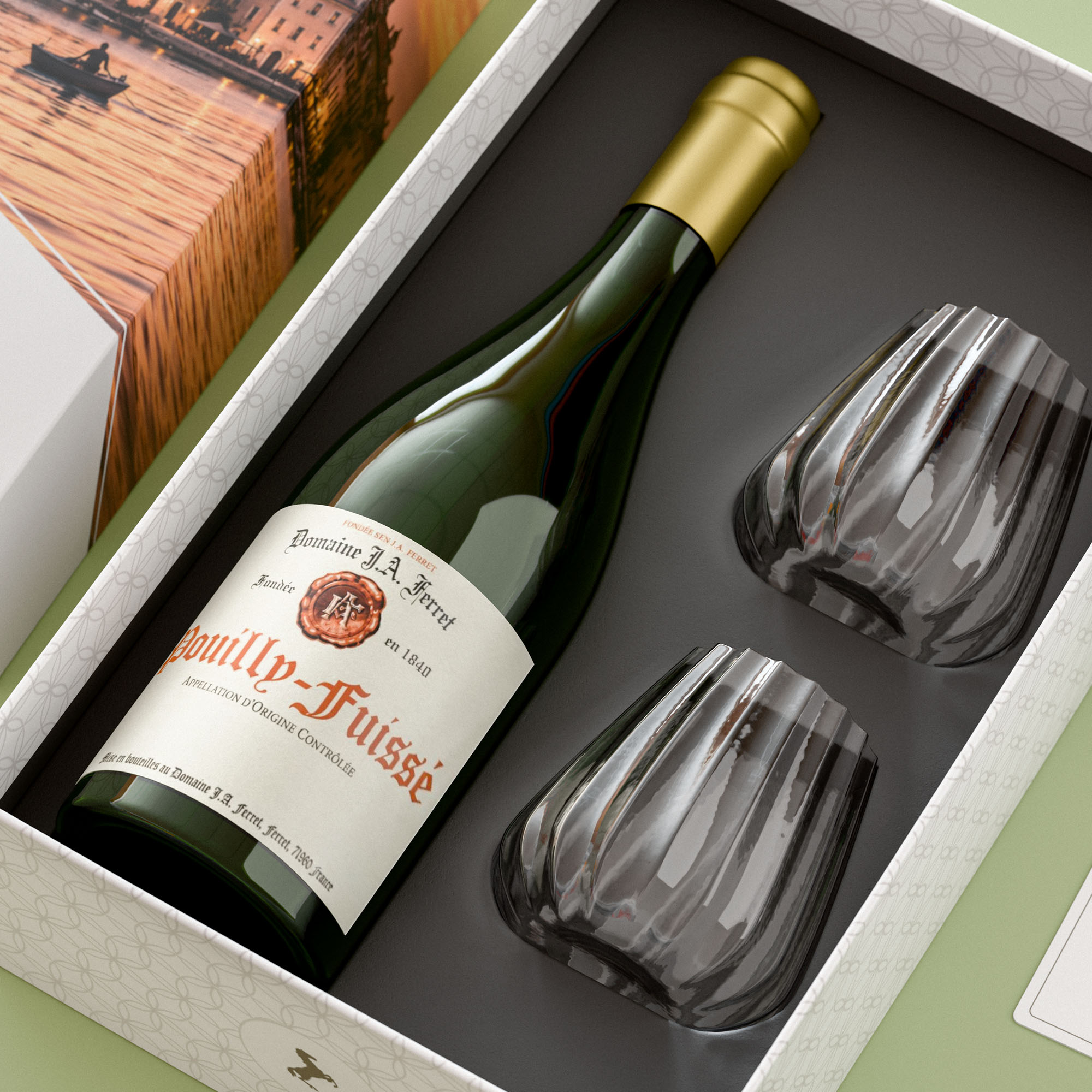 Domaine Ferret Pouilly-Fuisse + Optica Stemless Glasses 2