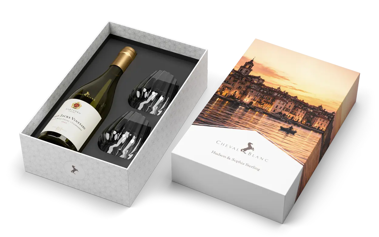 Hartford Court Chardonnay Three Jacks + Optica Stemless Glasses