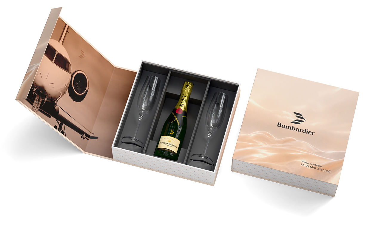 Moet Chandon + Two Bormiolli Flutes