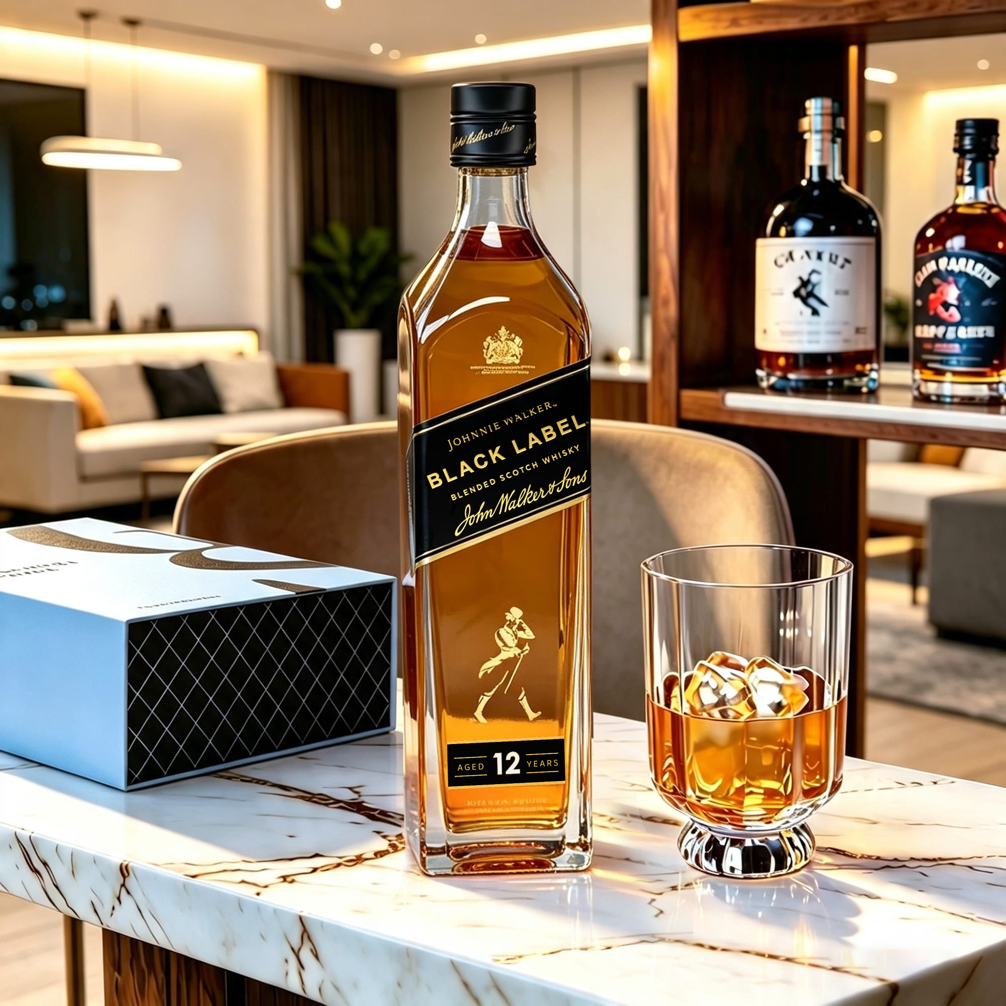 Johnnie Walker Black + Bormioli Florian Glasses 0