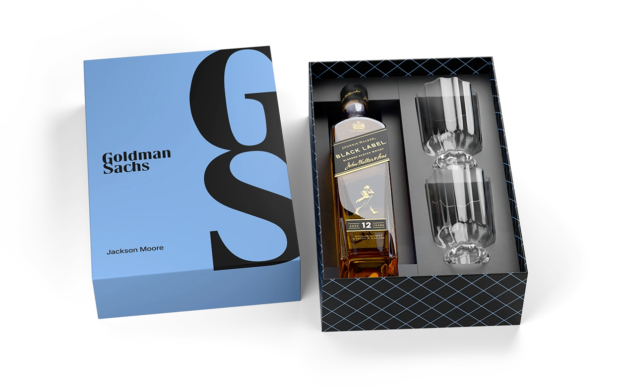 Johnnie Walker Black + Bormioli Florian Glasses