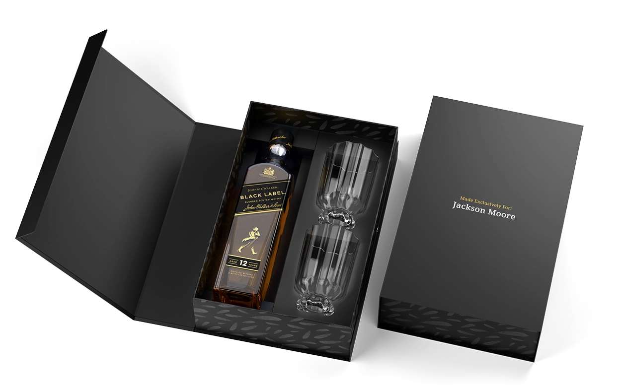 Johnnie Walker Black + Bormioli Florian Glasses