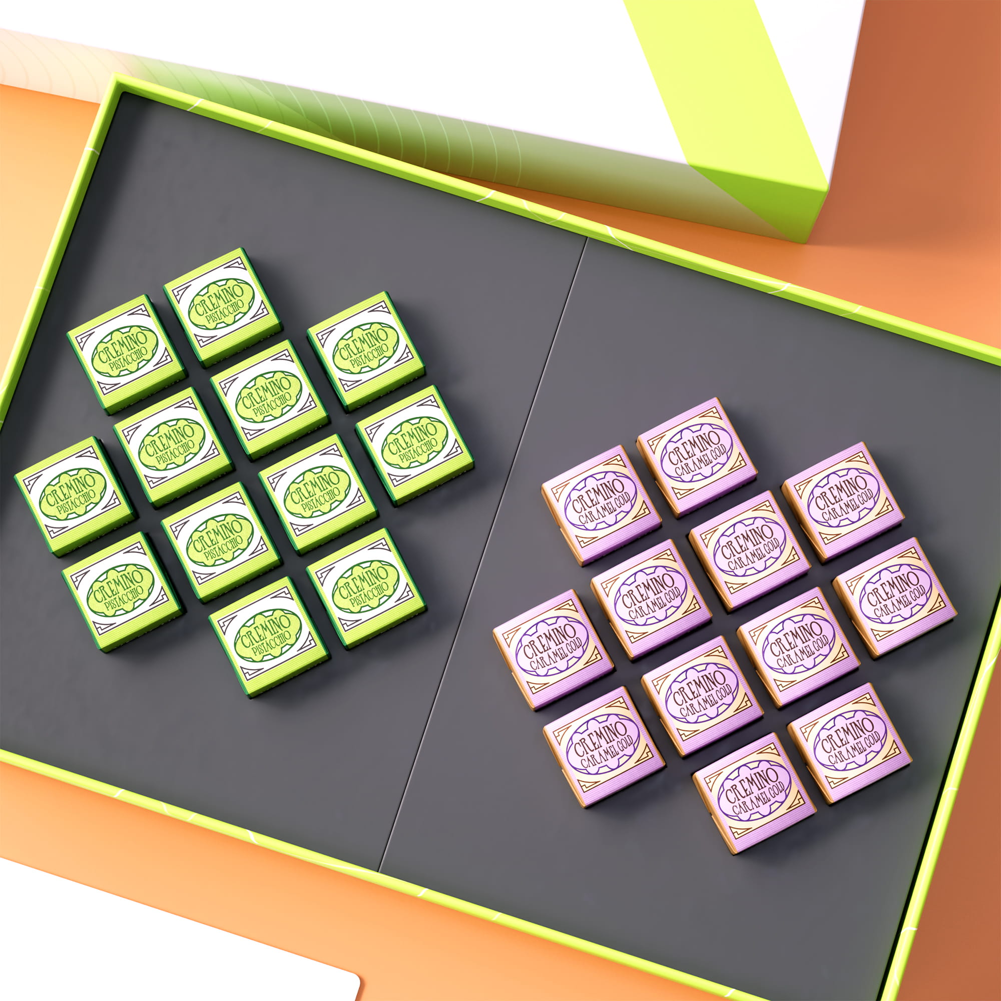 Venchi Cremino Pistacchio + Caramel Gold (48 pieces) 2