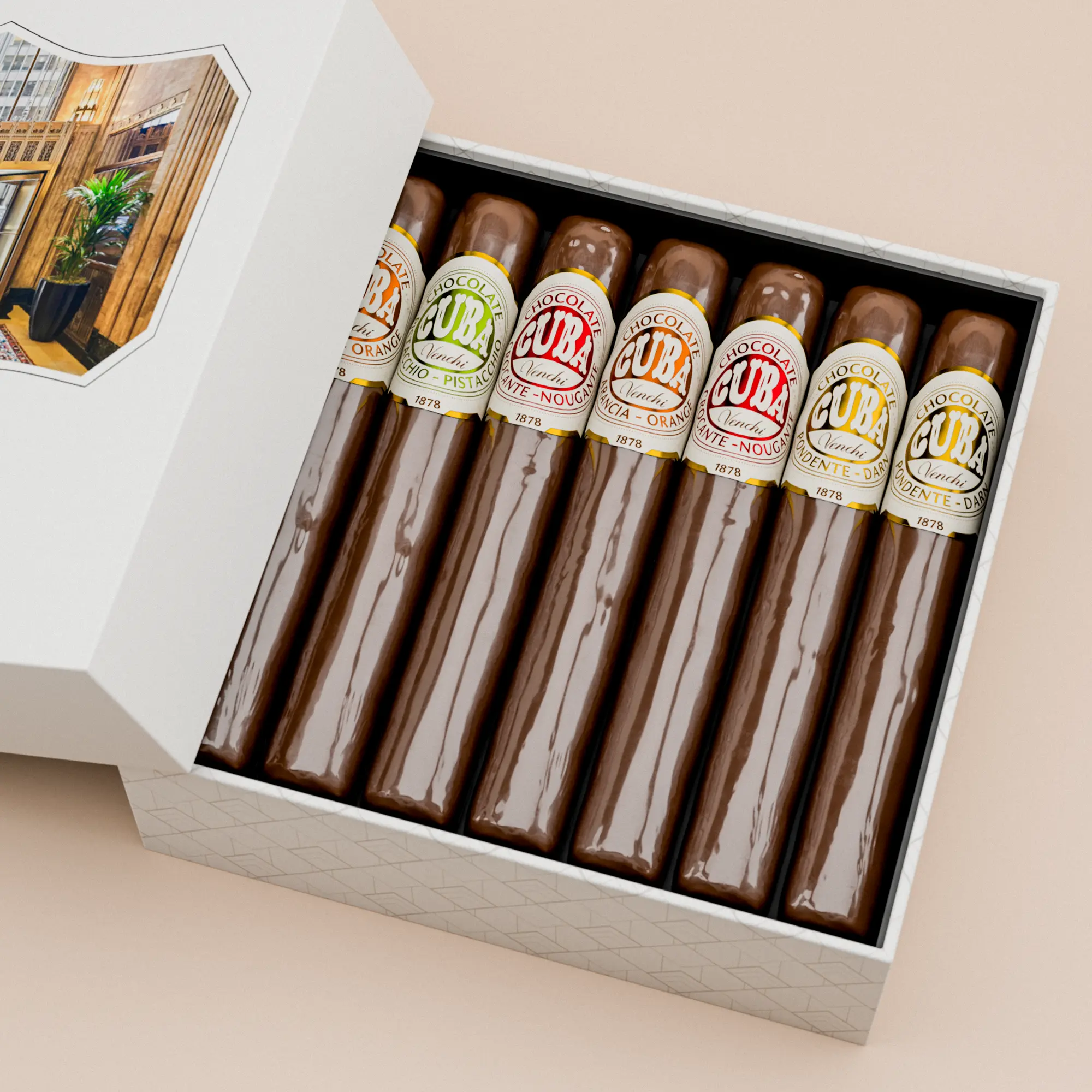 Venchi 7 Assorted Chocolate Cigar Box