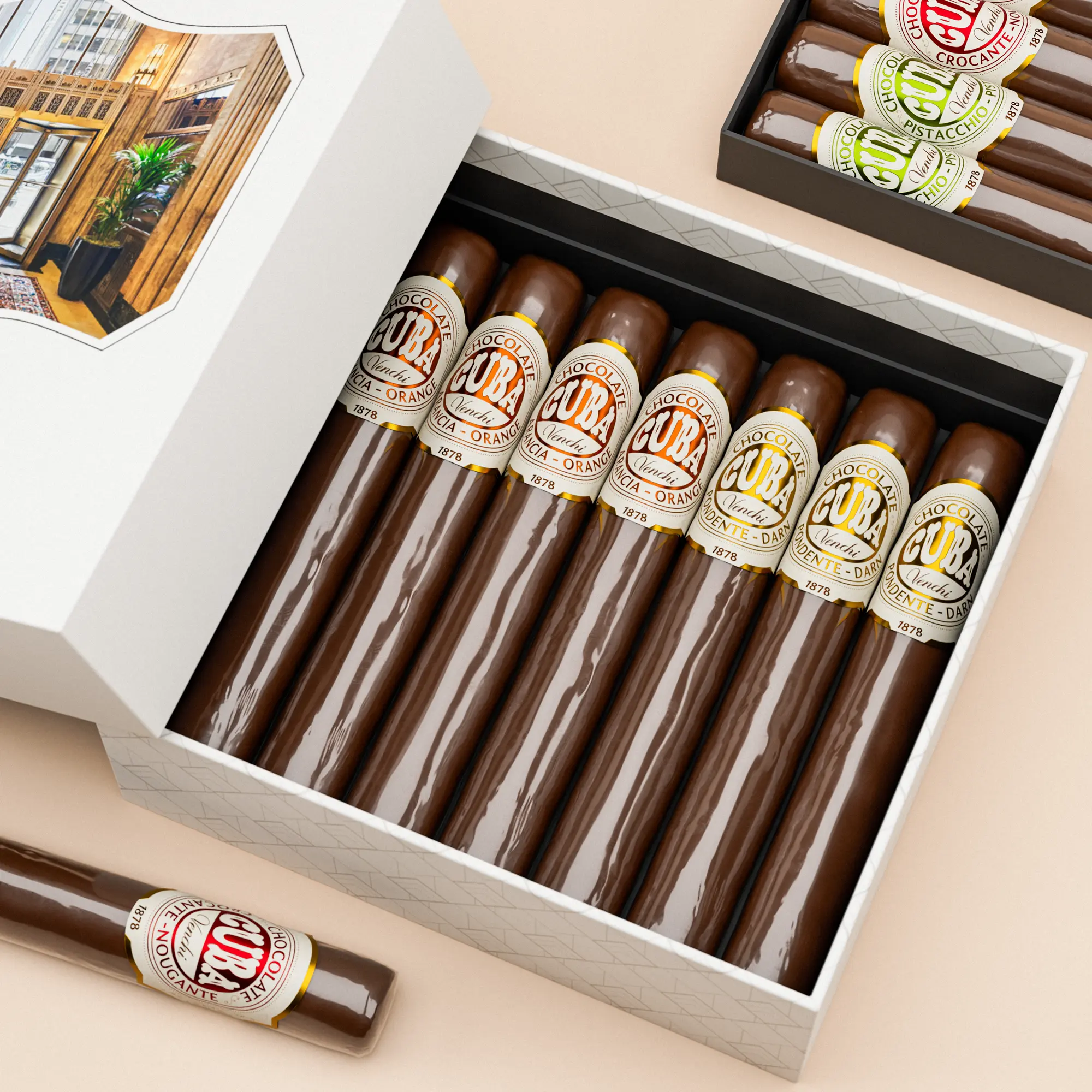 Venchi 14 Assorted Chocolate Cigar Box