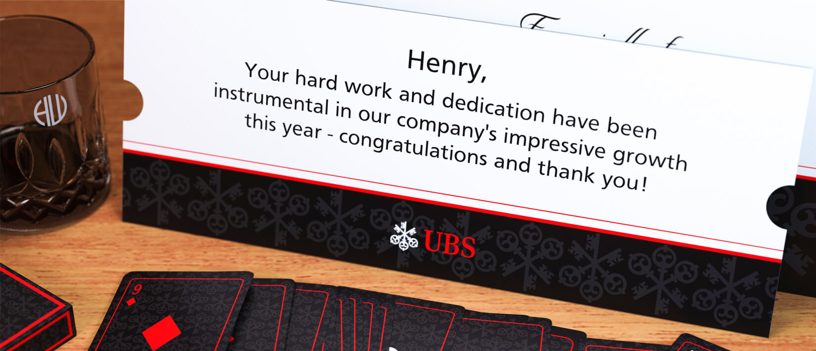 waterford crystal tumblers with custom designed playing cards 0