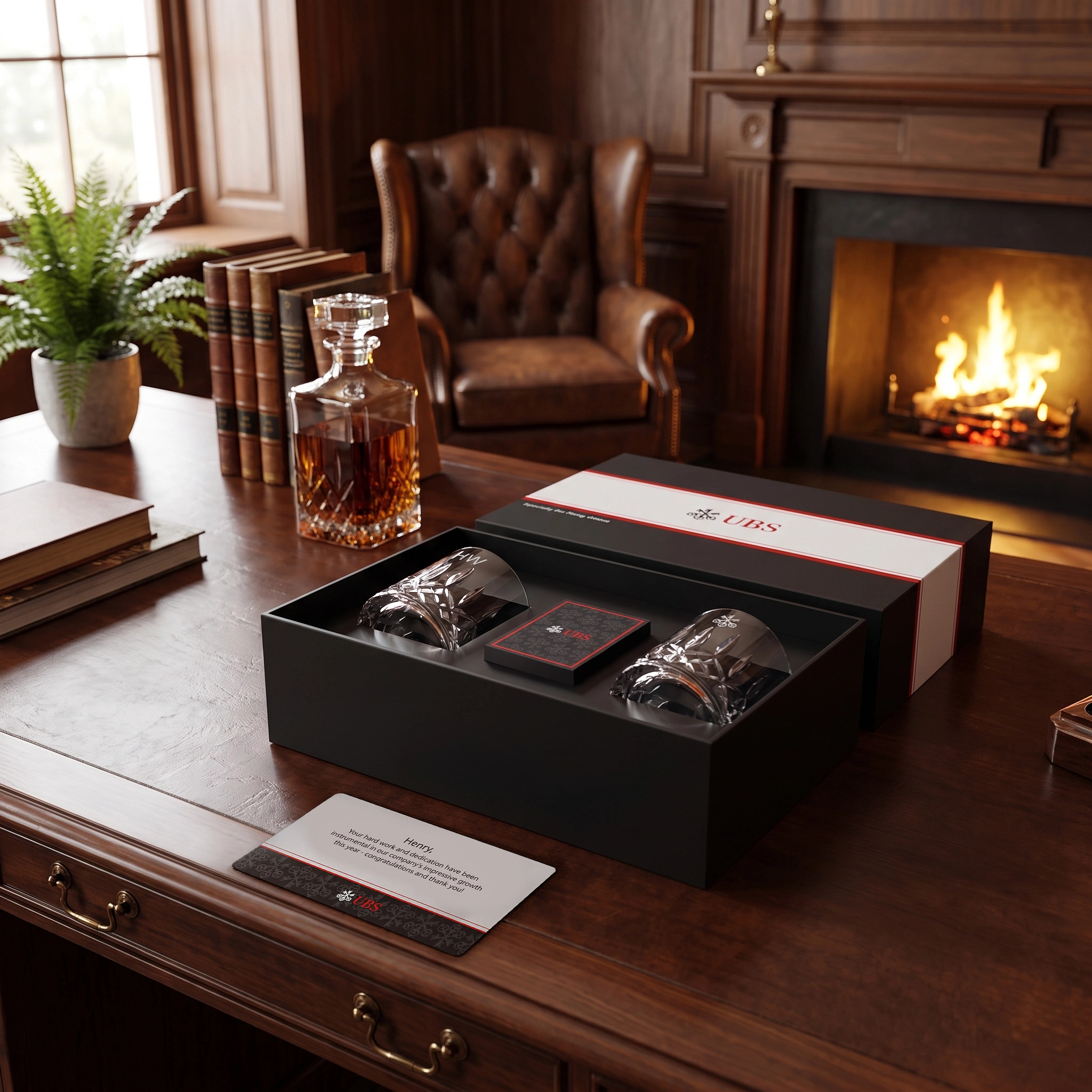 waterford crystal tumblers with custom designed playing cards