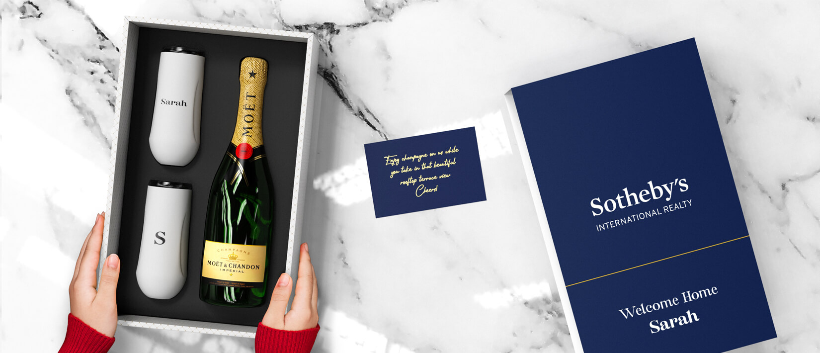 Toast to special moments with champagne and insulated flutes in a gift box. 1