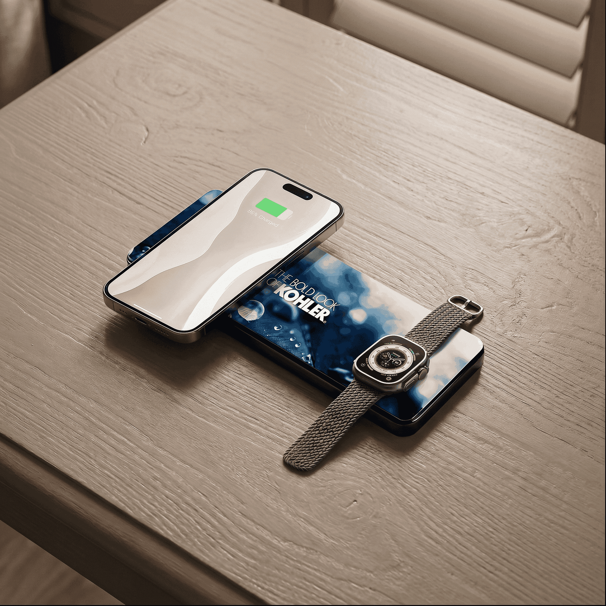PowerDock Trio Wireless Charger for iPhone, Apple Watch, AirPods